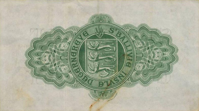 Back of Guernsey p43b: 1 Pound from 1957