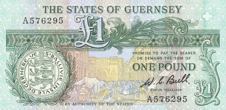 Front of Guernsey p48a: 1 Pound from 1980
