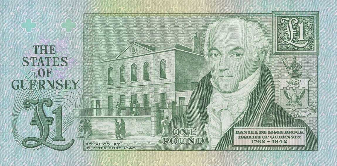 Back of Guernsey p48r: 1 Pound from 1980