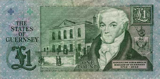 Back of Guernsey p52a: 1 Pound from 1991