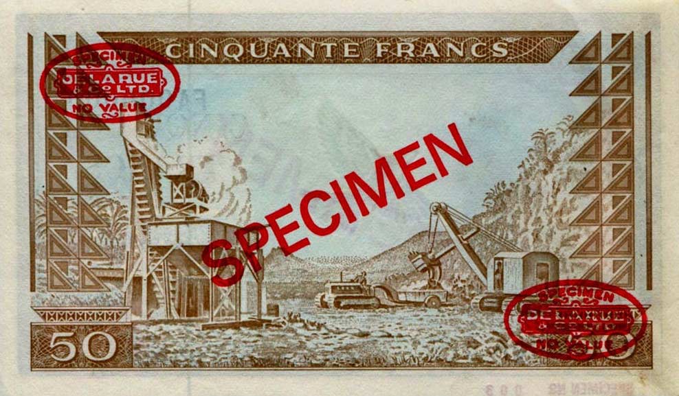 Back of Guinea p12s: 50 Francs from 1960