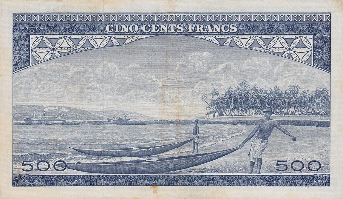 Back of Guinea p14a: 500 Francs from 1960