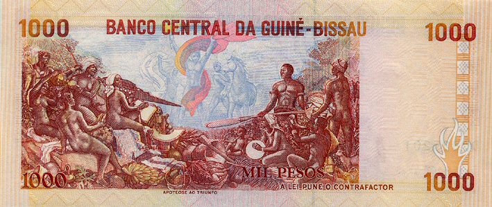 Back of Guinea-Bissau p13b: 1000 Pesos from 1993