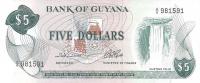 Gallery image for Guyana p22a: 5 Dollars