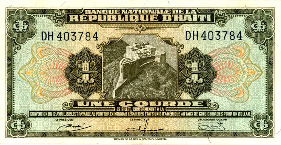 Front of Haiti p190a: 1 Gourde from 1967