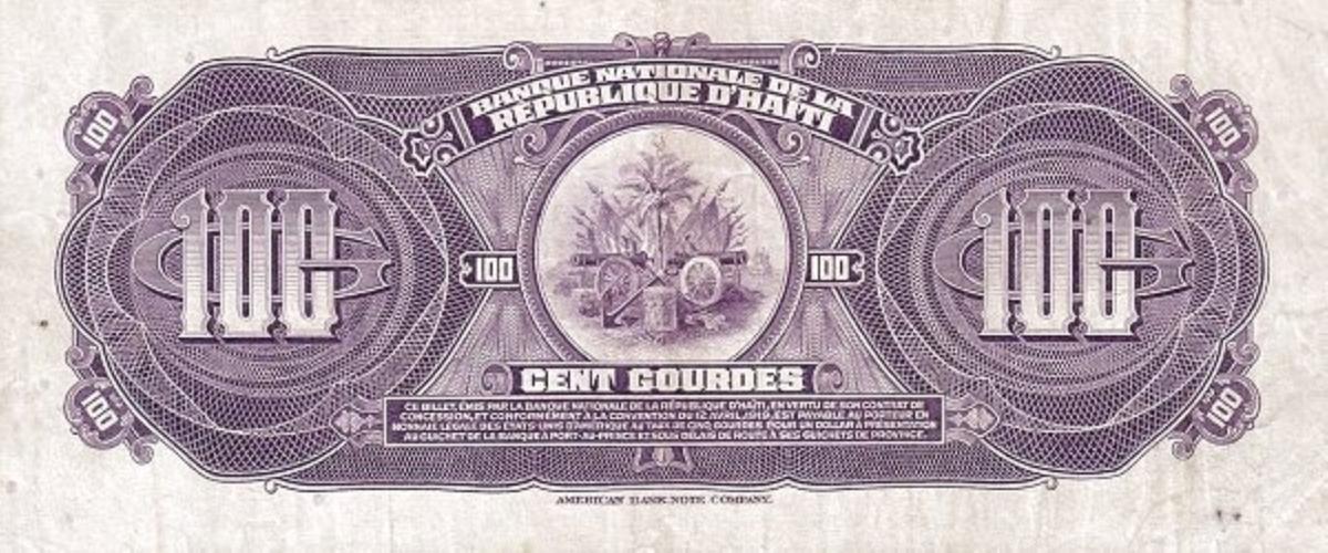 Back of Haiti p195a: 100 Gourdes from 1967