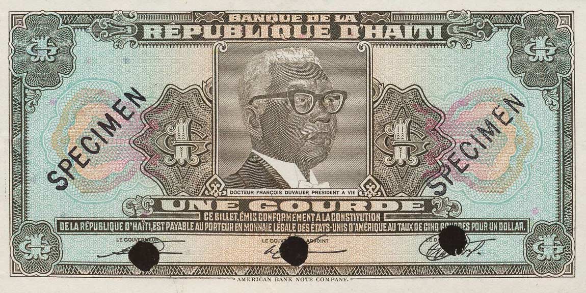 Front of Haiti p230s: 1 Gourde from 1979