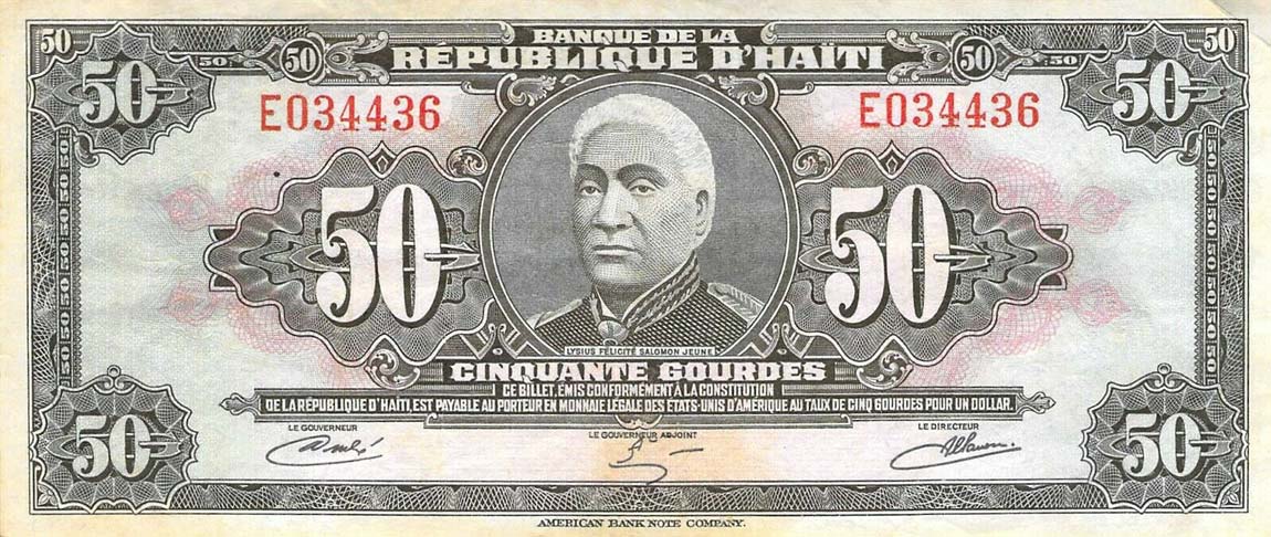 Front of Haiti p235a: 50 Gourdes from 1980
