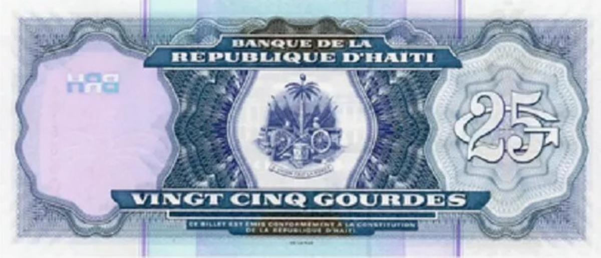 Back of Haiti p266e: 25 Gourdes from 2014