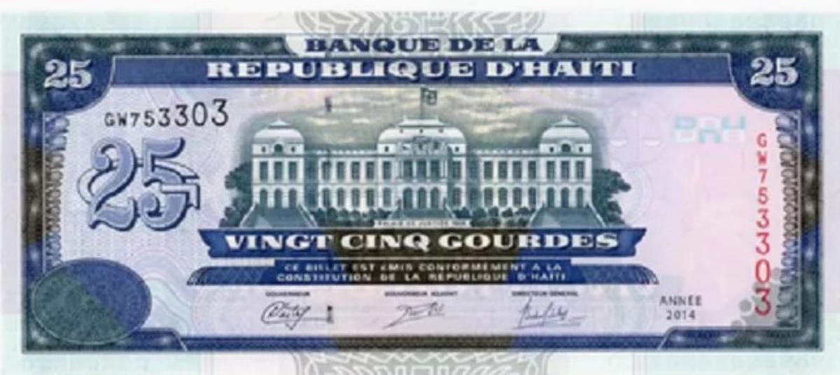 Front of Haiti p266e: 25 Gourdes from 2014