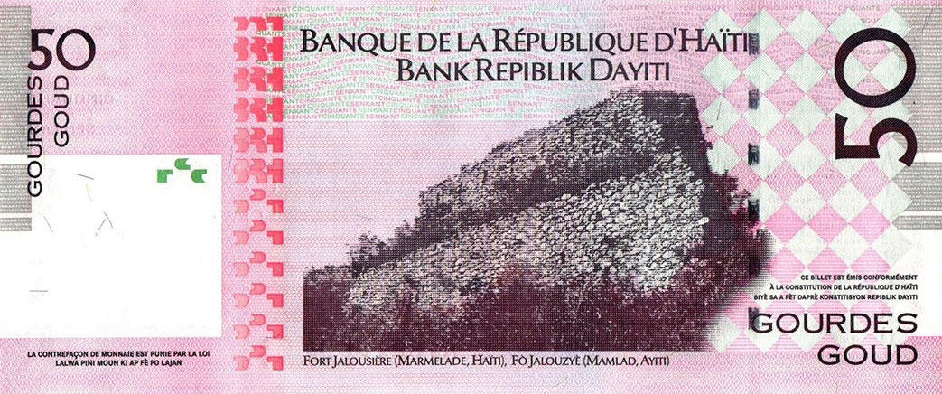 Back of Haiti p274h: 50 Gourdes from 2023