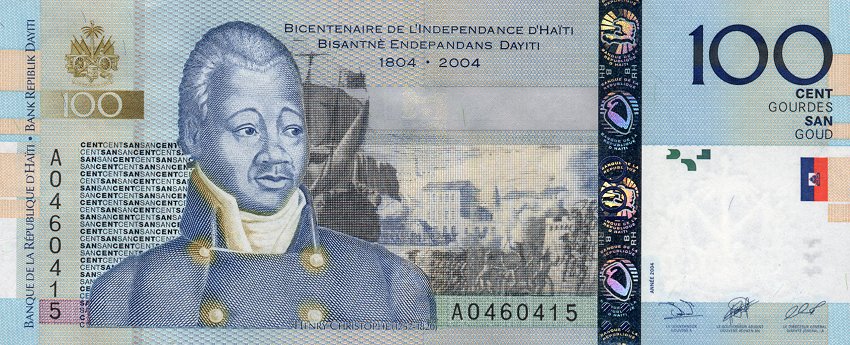 Front of Haiti p275a: 100 Gourdes from 2004