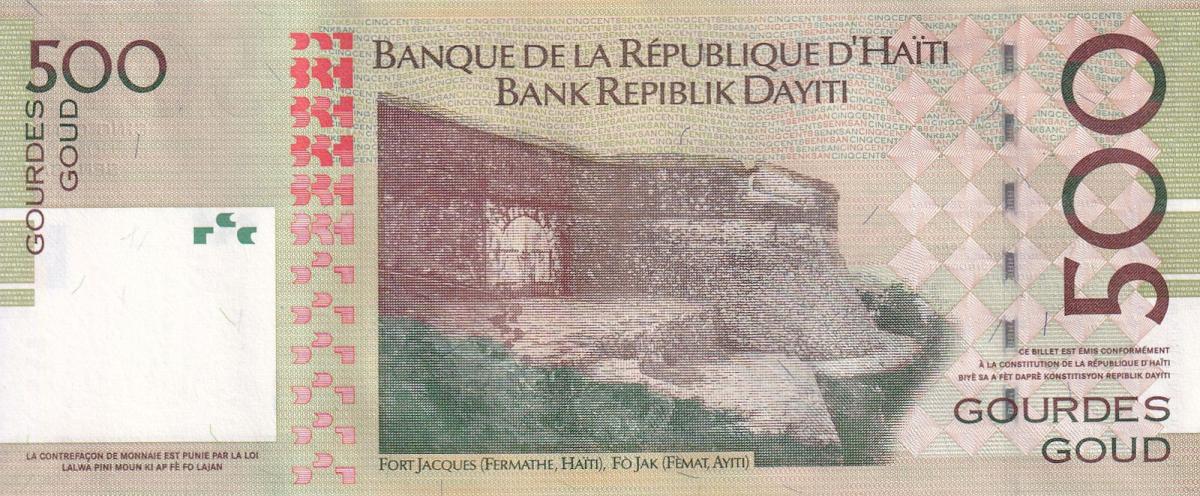 Back of Haiti p277h: 500 Gourdes from 2021