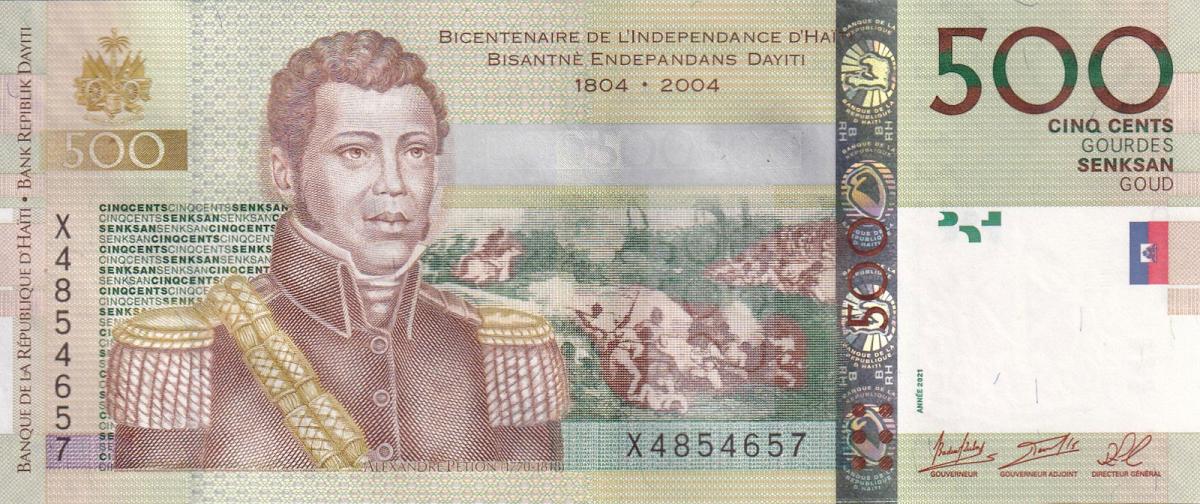 Front of Haiti p277h: 500 Gourdes from 2021