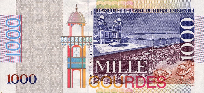 Back of Haiti p278a: 1000 Gourdes from 2000