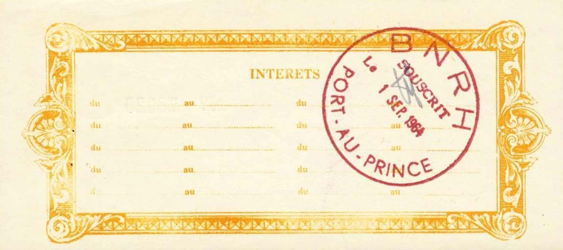 Back of Haiti p503: 25 Gourdes from 1962