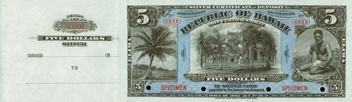 Front of Hawaii p11s: 5 Dollars from 1989