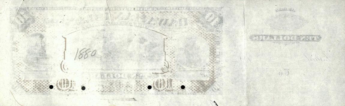 Back of Hawaii p1p: 10 Dollars from 1880