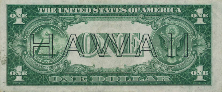 Back of Hawaii p36a: 1 Dollar from 1935