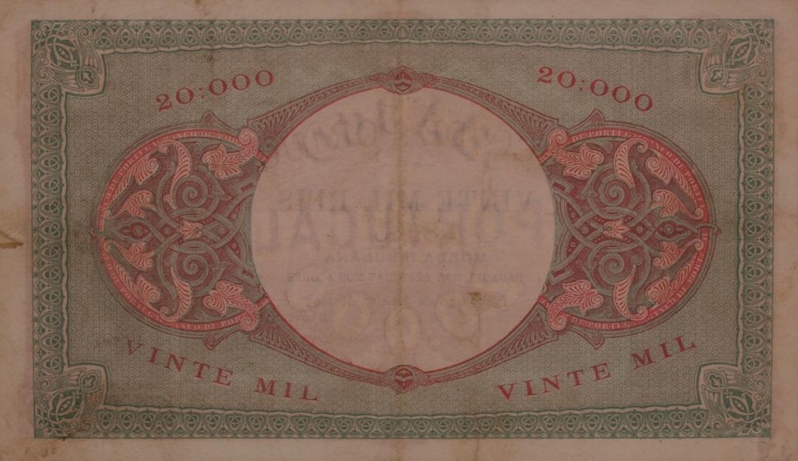 Back of Azores p13: 20 Mil Reis Ouro from 1905