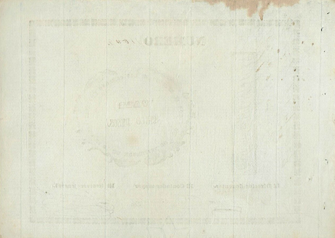 Back of Honduras p2A: 5 Pesos from 1848