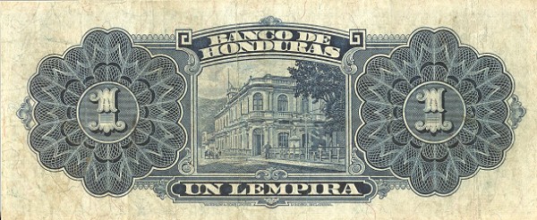 Back of Honduras p34: 1 Lempira from 1932