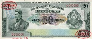 Gallery image for Honduras p53s: 20 Lempiras