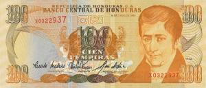 p75a from Honduras: 100 Lempiras from 1993