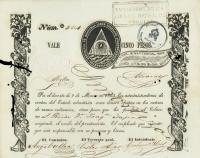 p7 from Honduras: 5 Pesos from 1863
