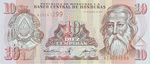 p86a from Honduras: 10 Lempiras from 2001