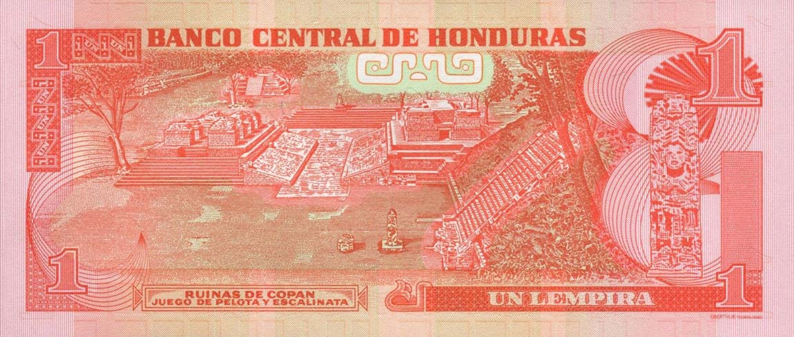 Back of Honduras p89b: 1 Lempira from 2010