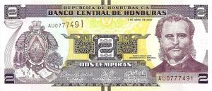 Gallery image for Honduras p97e: 2 Lempiras