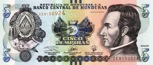 Gallery image for Honduras p98d: 5 Lempiras