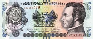 Gallery image for Honduras p98e: 5 Lempiras