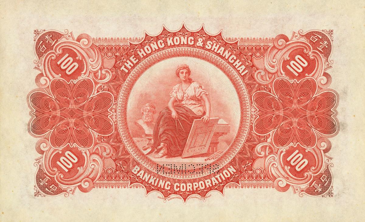 Back of Hong Kong p153: 100 Dollars from 1901