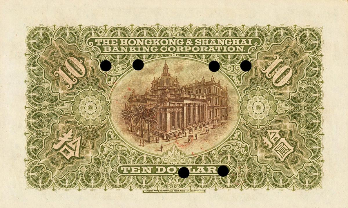 Back of Hong Kong p167s: 10 Dollars from 1913