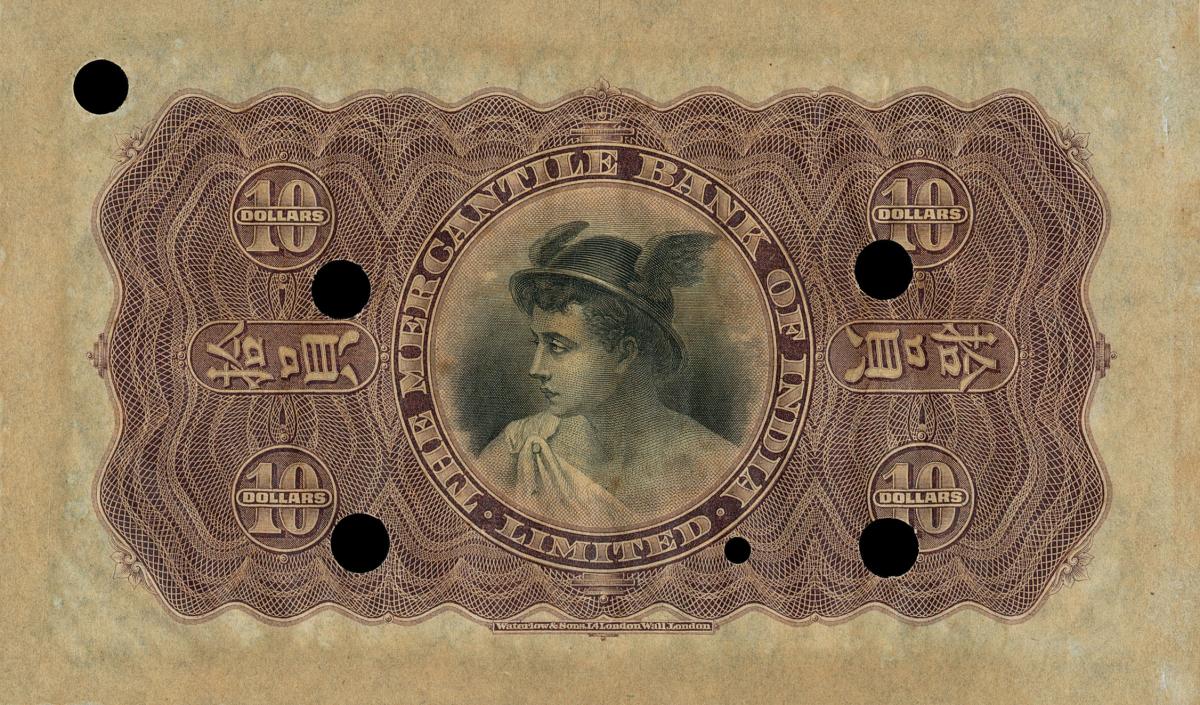 Back of Hong Kong p236ct: 10 Dollars from 1912