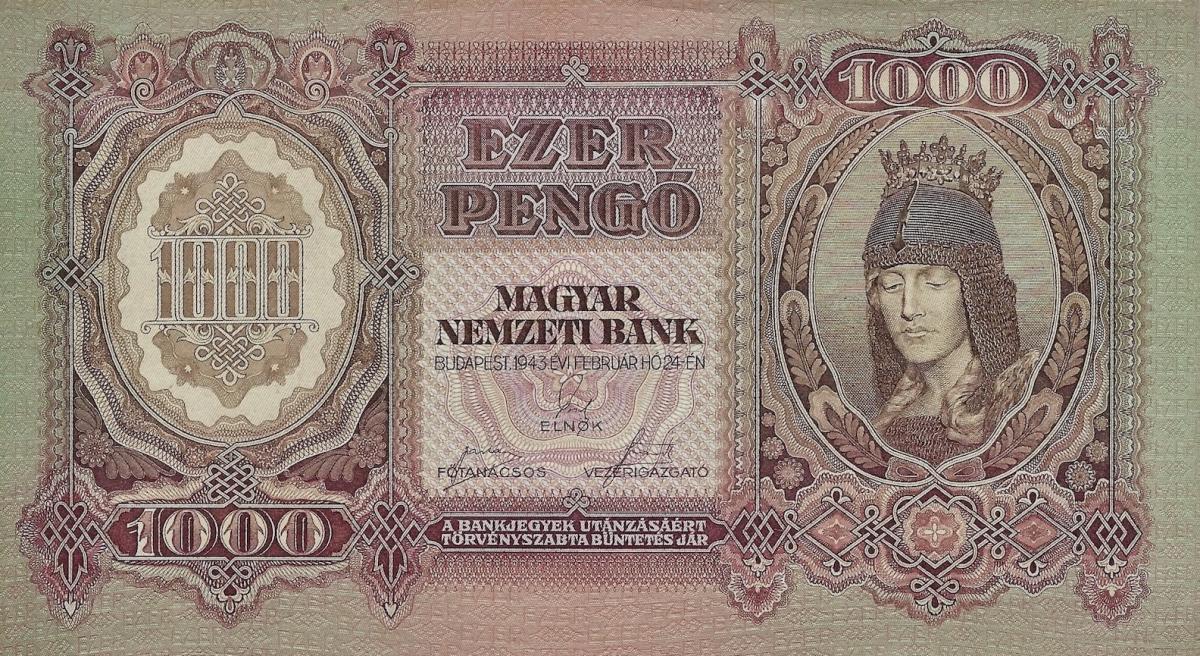 Front of Hungary p116: 1000 Pengo from 1943