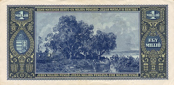 Back of Hungary p122: 1000000 Pengo from 1945
