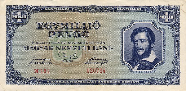 Front of Hungary p122: 1000000 Pengo from 1945