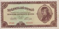p124 from Hungary: 100000000 Pengo from 1946