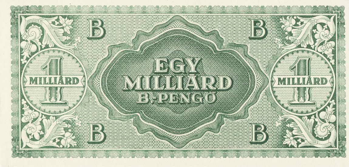 Back of Hungary p137: 1000000000 BPengo from 1946