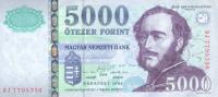 p182a from Hungary: 5000 Forint from 1999