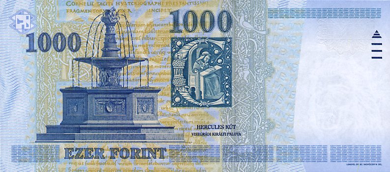 Back of Hungary p185a: 1000 Forint from 2000