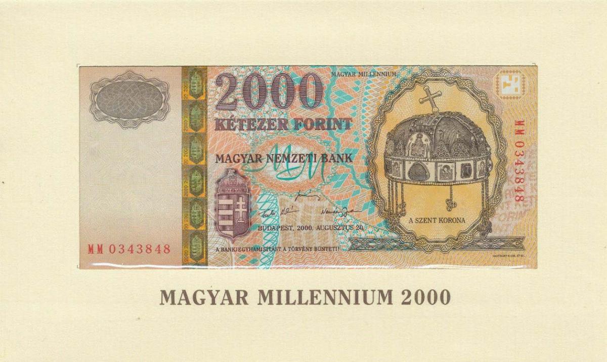 Front of Hungary p186b: 2000 Forint from 2000