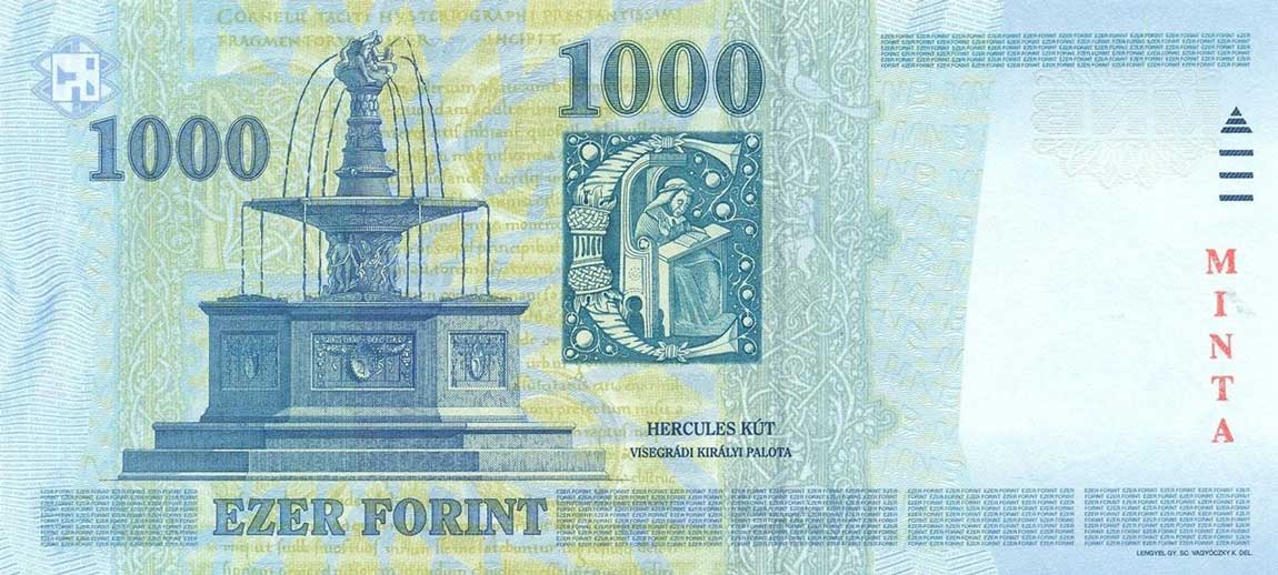 Back of Hungary p189s: 1000 Forint from 2002
