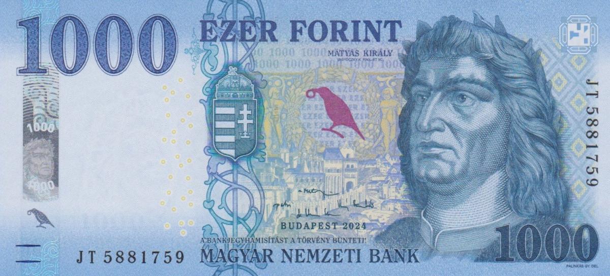 Front of Hungary p203e: 1000 Forint from 2024