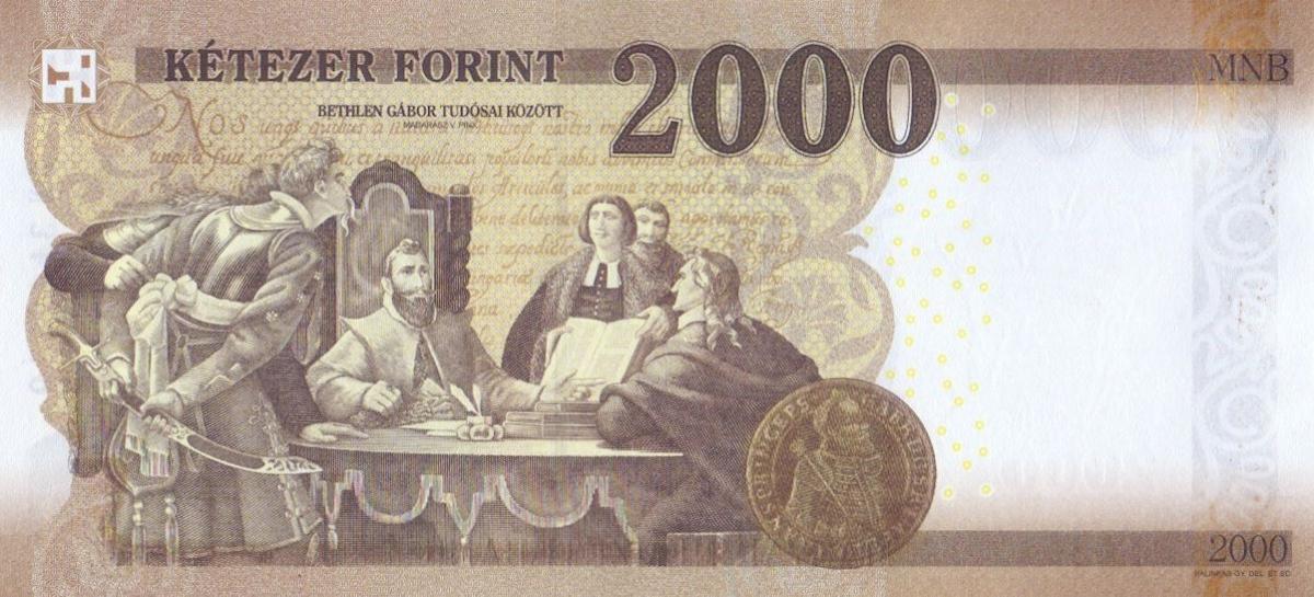Back of Hungary p204d: 2000 Forint from 2025