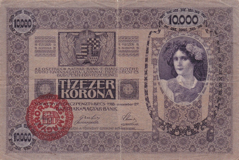 Front of Hungary p32: 10000 Korona from 1920