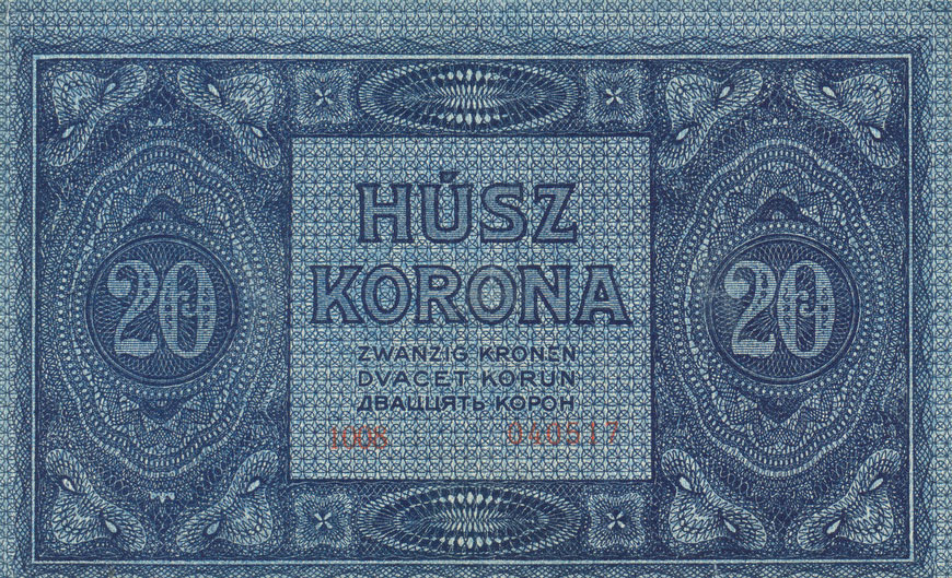 Back of Hungary p38b: 20 Korona from 1919